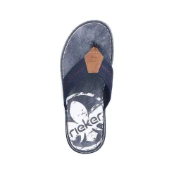 New Men'S Toe Separator Navy Blue-Brown Men'S Mules & Slippers