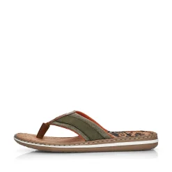 Outlet Men'S Toe Separator Olive Green Men'S Mules & Slippers
