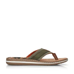 Outlet Men'S Toe Separator Olive Green Men'S Mules & Slippers