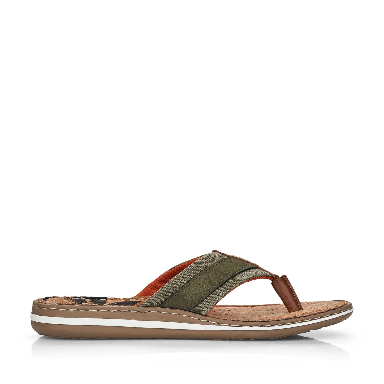 Outlet Men'S Toe Separator Olive Green Men'S Mules & Slippers