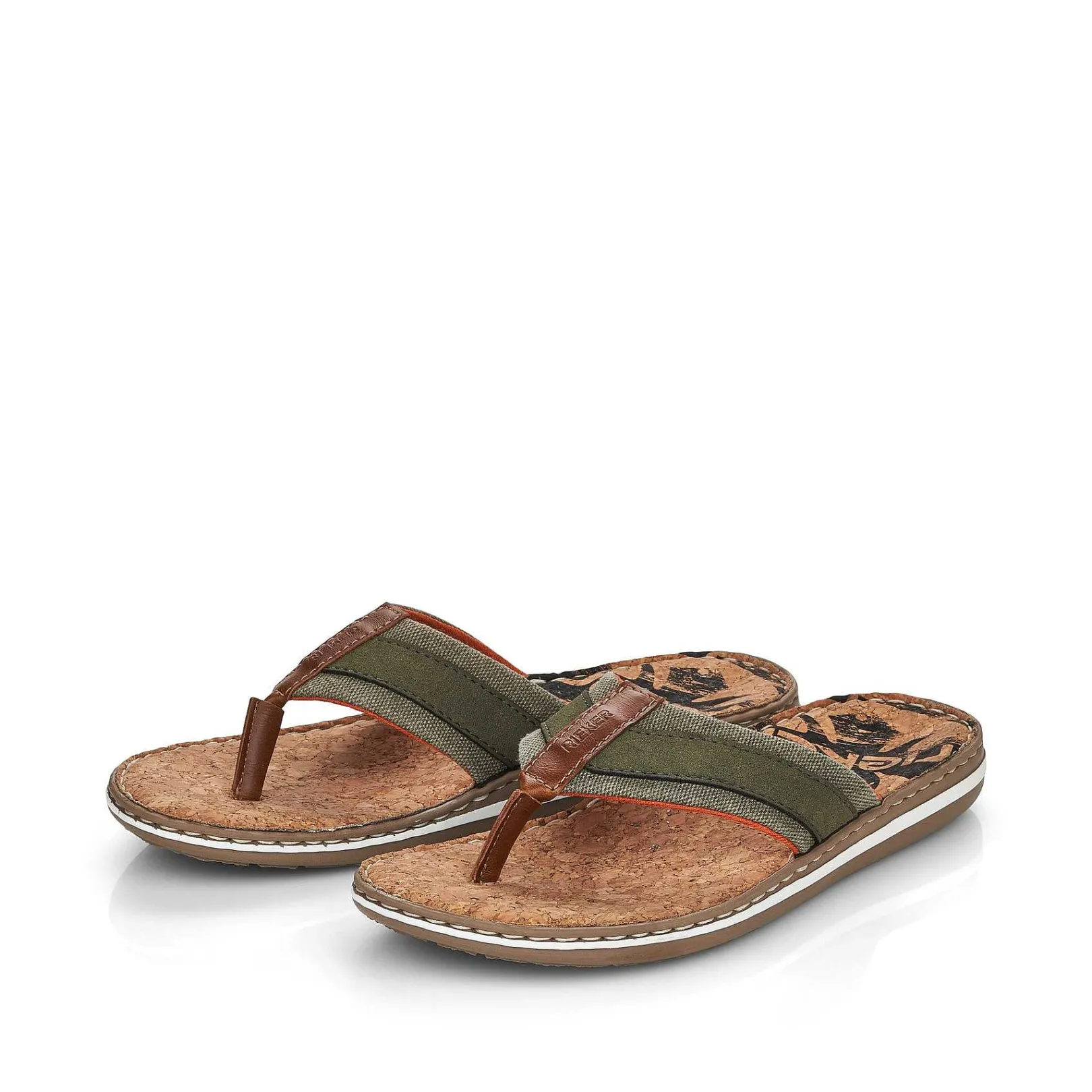 Outlet Men'S Toe Separator Olive Green Men'S Mules & Slippers