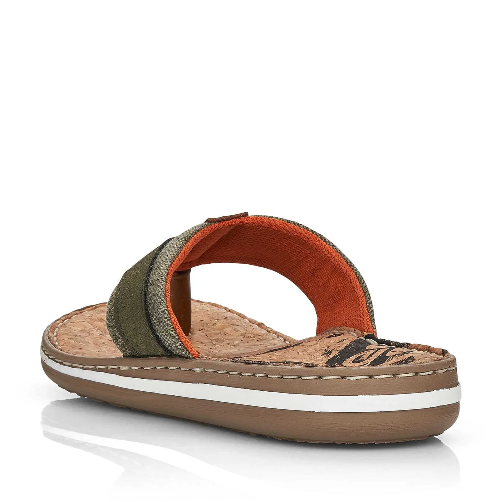 Outlet Men'S Toe Separator Olive Green Men'S Mules & Slippers
