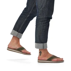 Outlet Men'S Toe Separator Olive Green Men'S Mules & Slippers
