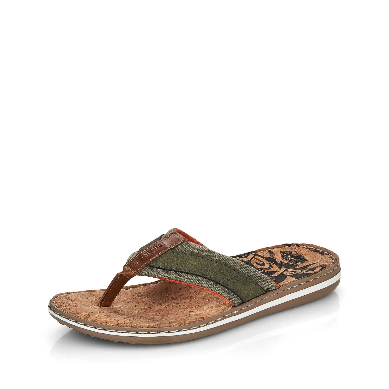 Outlet Men'S Toe Separator Olive Green Men'S Mules & Slippers