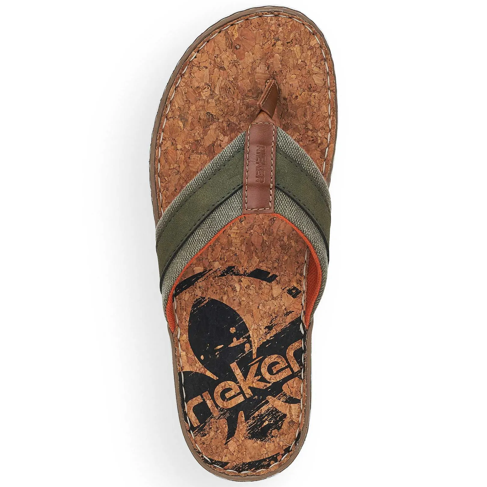 Outlet Men'S Toe Separator Olive Green Men'S Mules & Slippers