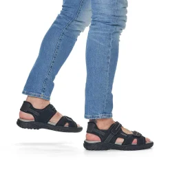Hot Men'S Trekking Sandals Jet Black Men'S Sandals