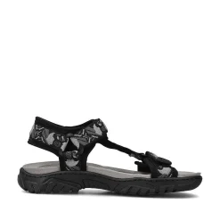 New Men'S Trekking Sandals Asphalt Black-Gray Men'S Sandals