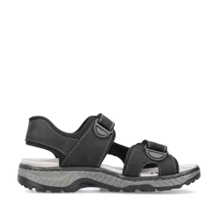 Online Men'S Trekking Sandals Asphalt Black Men'S Sandals