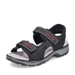 Online Men'S Trekking Sandals Asphalt Black Men'S Sandals
