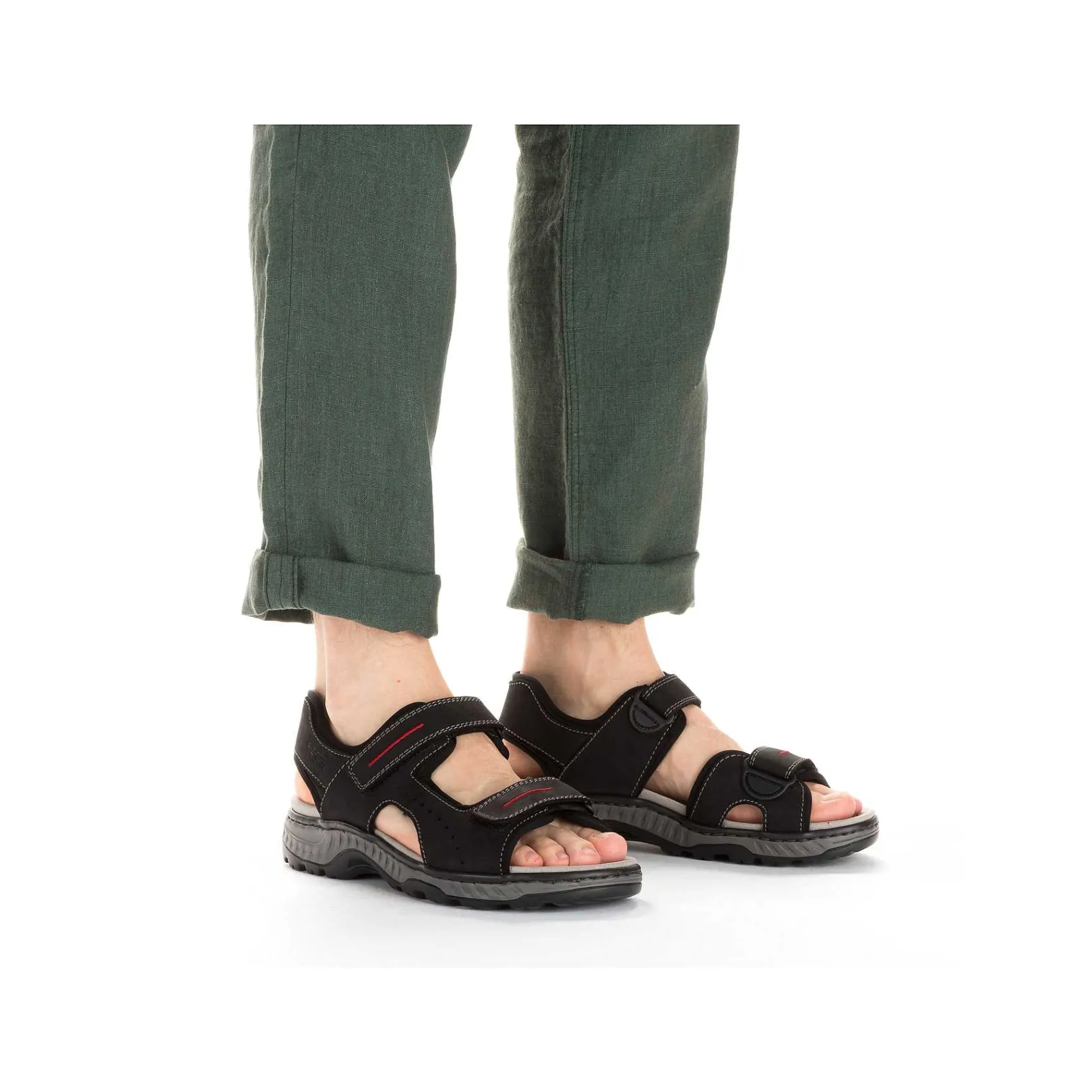 Online Men'S Trekking Sandals Asphalt Black Men'S Sandals