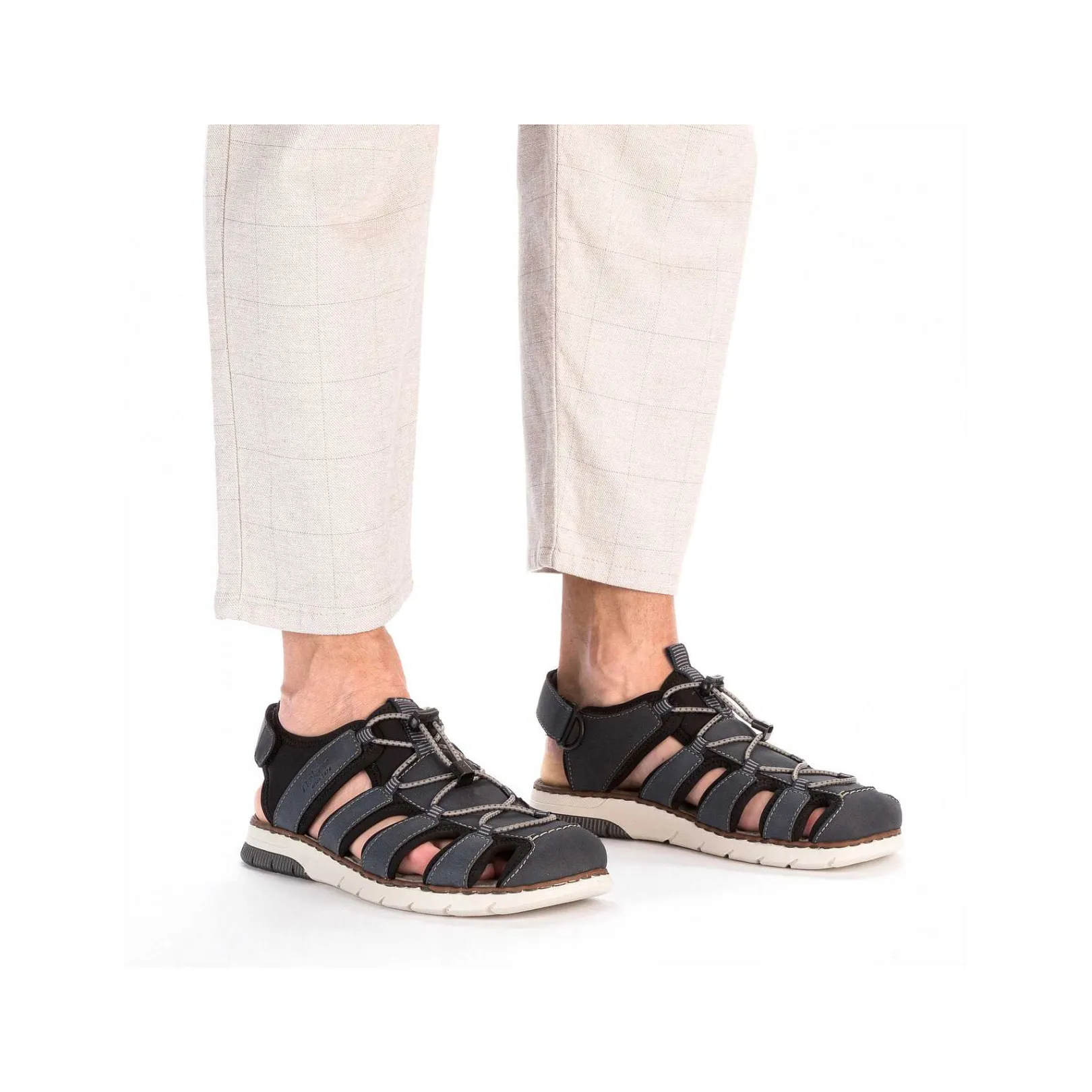 Outlet Men'S Trekking Sandals Steel Blue Men'S Summer Shoes