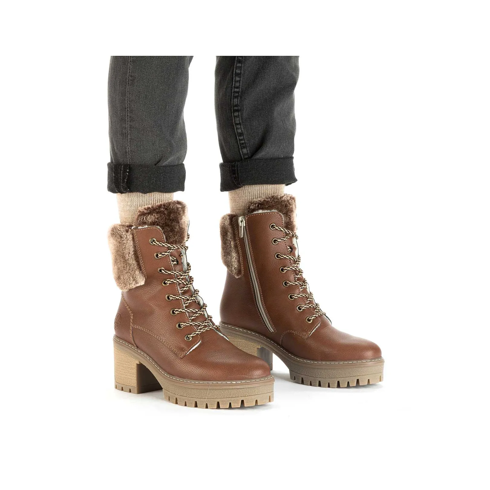 Outlet Women'S Ankle Boots Coffee Brown Ladies Ankle Boots & Boots