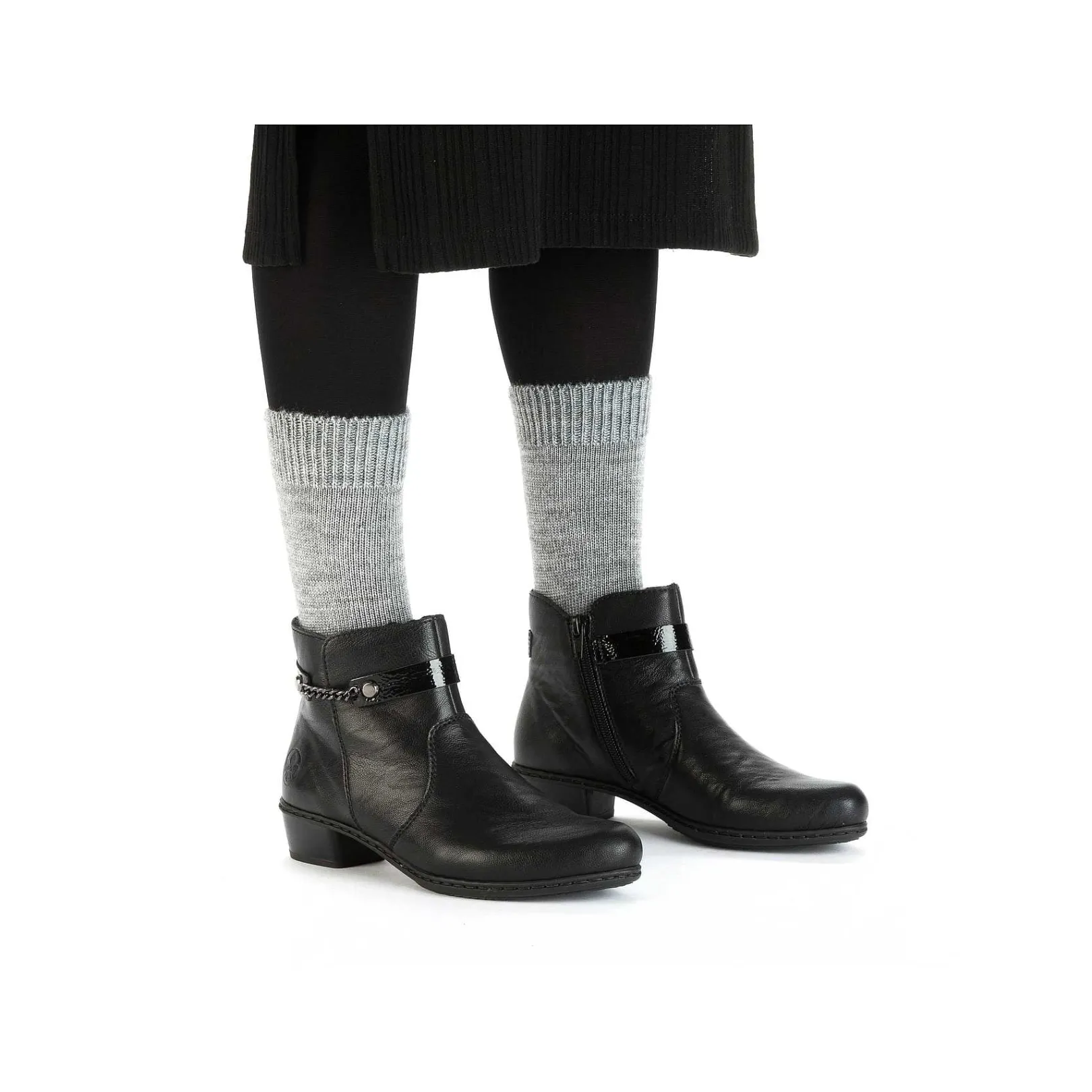 Hot Women'S Ankle Boots Jet Black Ladies Ankle Boots & Boots
