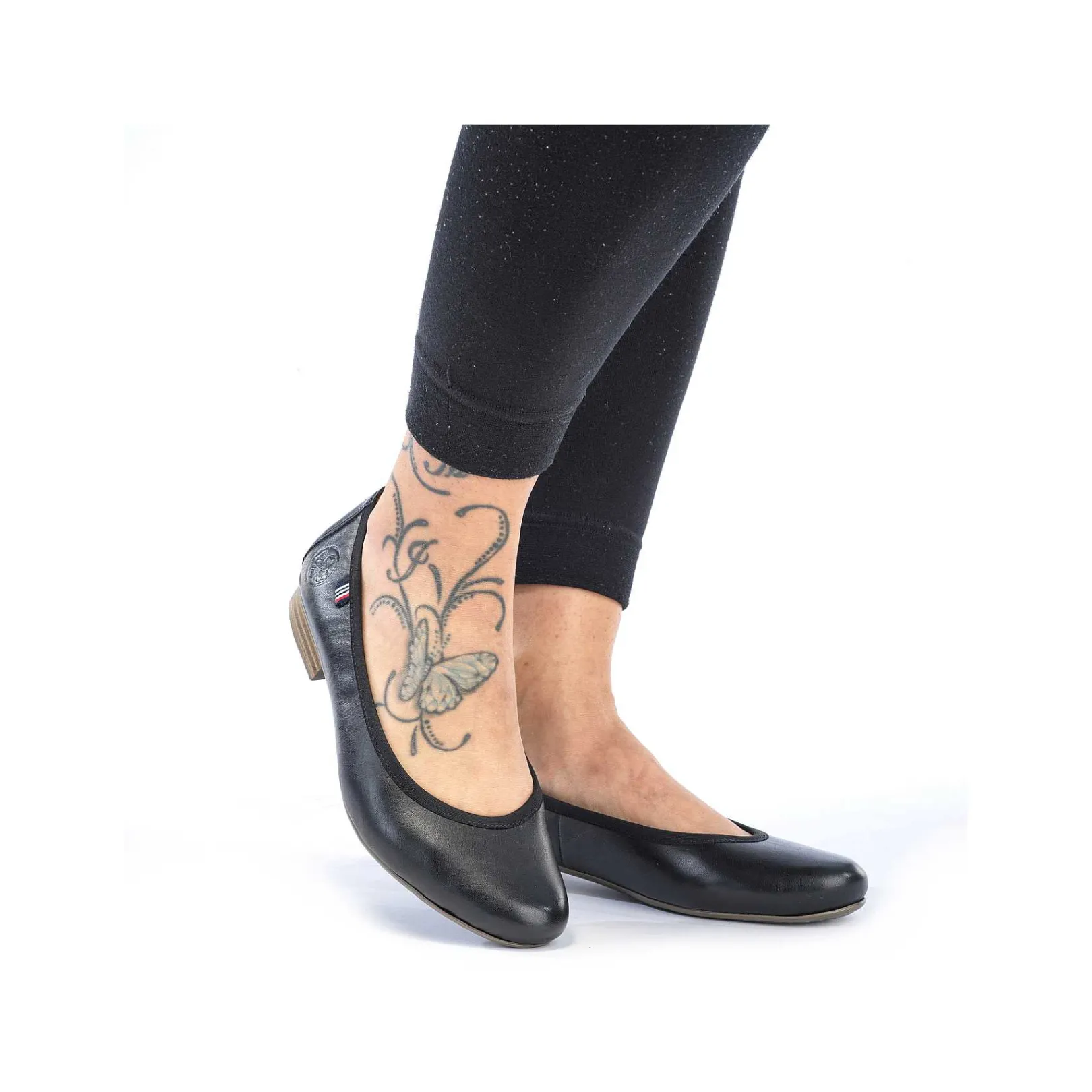 Online Women'S Ballerinas Glossy Black Ladies Low Shoes & Slippers