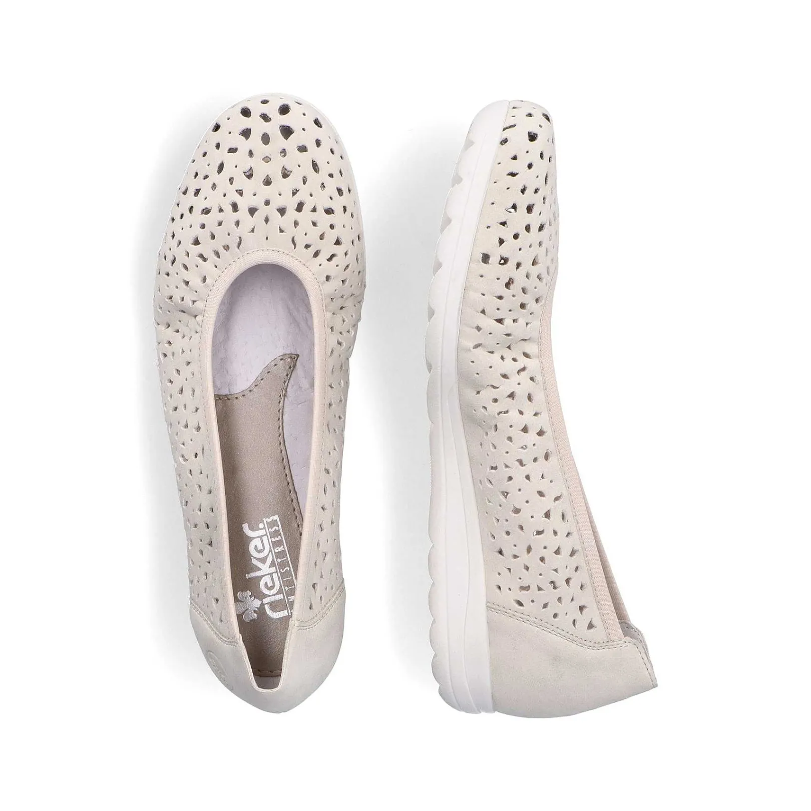 New Women'S Ballerinas Light Beige Ladies Low Shoes & Slippers