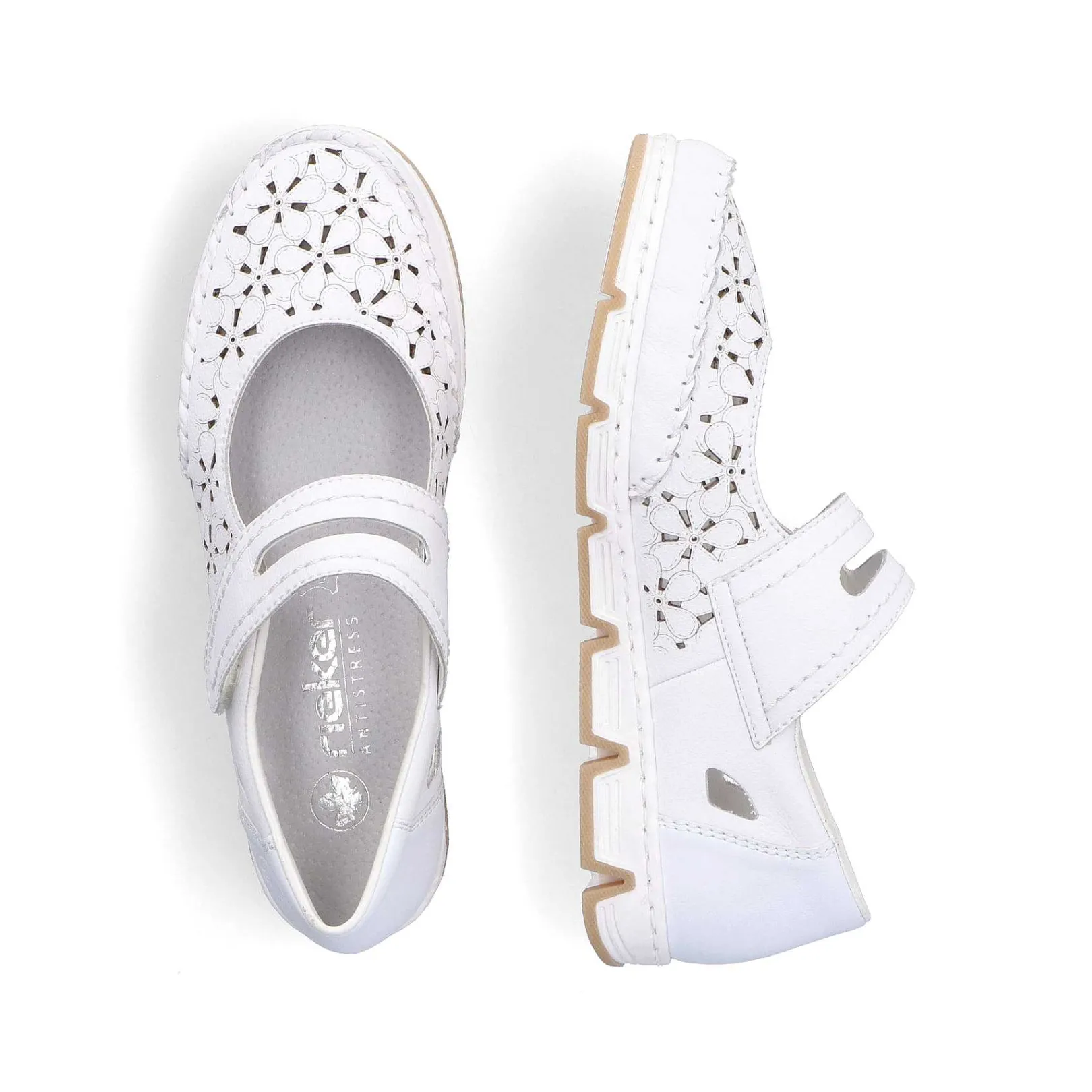 Clearance Women'S Ballerinas Pure White Ladies Low Shoes & Slippers