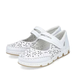 Clearance Women'S Ballerinas Pure White Ladies Low Shoes & Slippers
