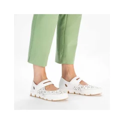 Clearance Women'S Ballerinas Pure White Ladies Low Shoes & Slippers