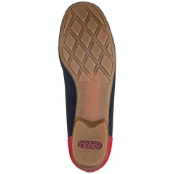 Online Women'S Ballerinas Ocean Blue-Fire Red Ladies Low Shoes & Slippers