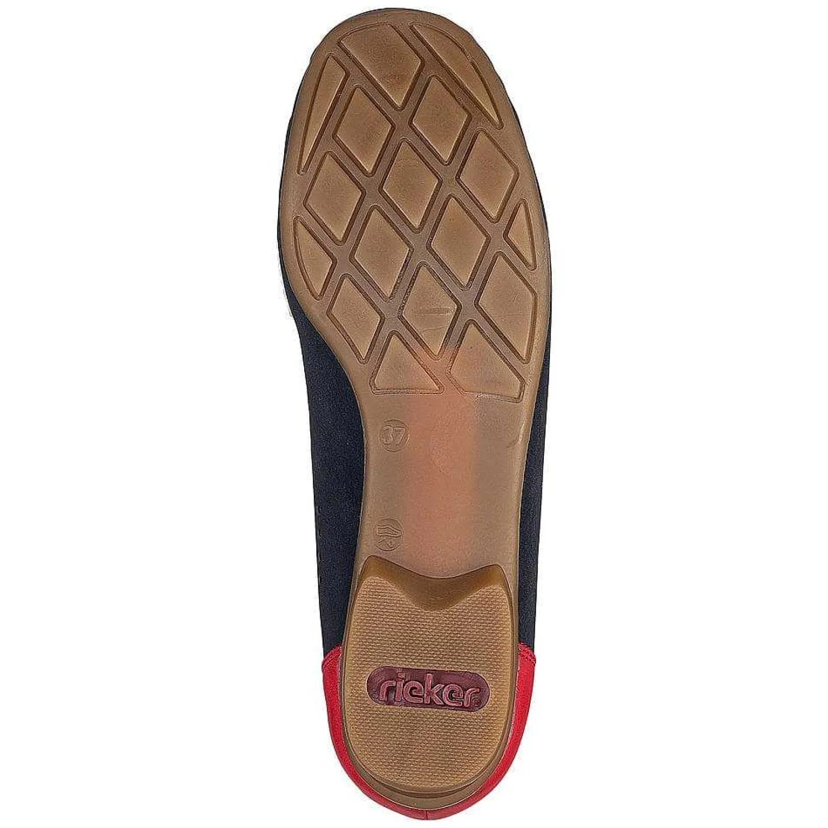 Online Women'S Ballerinas Ocean Blue-Fire Red Ladies Low Shoes & Slippers