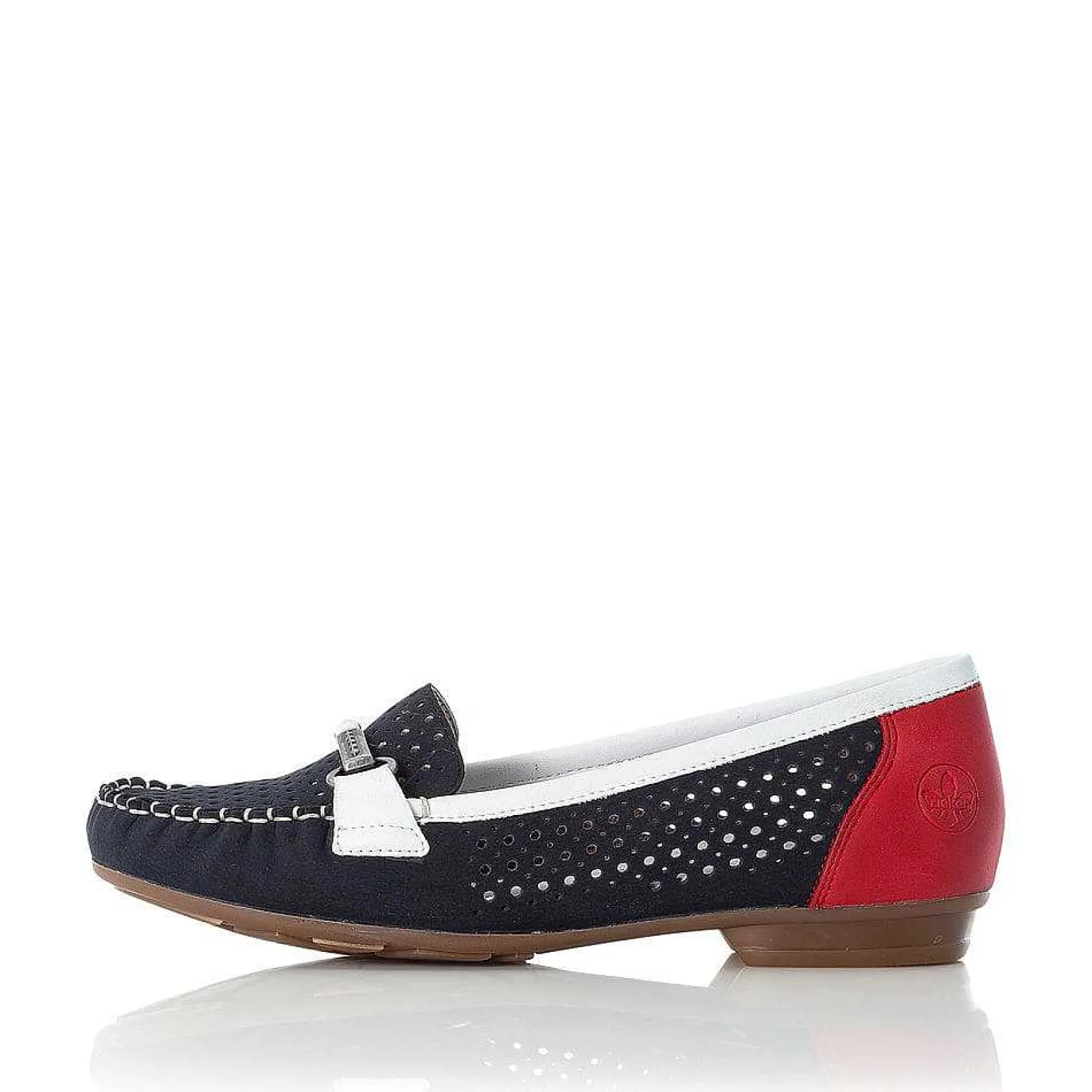Online Women'S Ballerinas Ocean Blue-Fire Red Ladies Low Shoes & Slippers