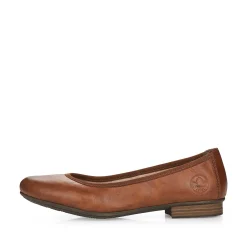 Outlet Women'S Ballerinas Chestnut Brown Ladies Low Shoes & Slippers