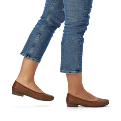 Outlet Women'S Ballerinas Chestnut Brown Ladies Low Shoes & Slippers