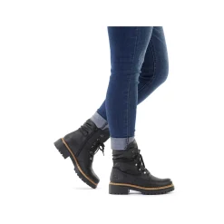 Clearance Women'S Biker Boots Jet Black Ladies Ankle Boots & Boots