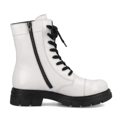 Sale Women'S Biker Boots Pure White Ladies Ankle Boots & Boots
