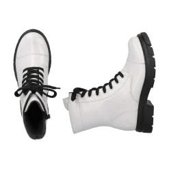 Sale Women'S Biker Boots Pure White Ladies Ankle Boots & Boots