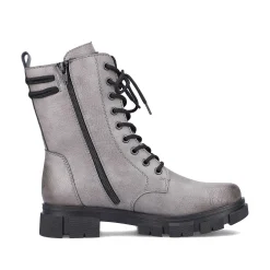 Outlet Women'S Biker Boots Granite Gray Ladies Ankle Boots & Boots