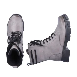 Outlet Women'S Biker Boots Granite Gray Ladies Ankle Boots & Boots