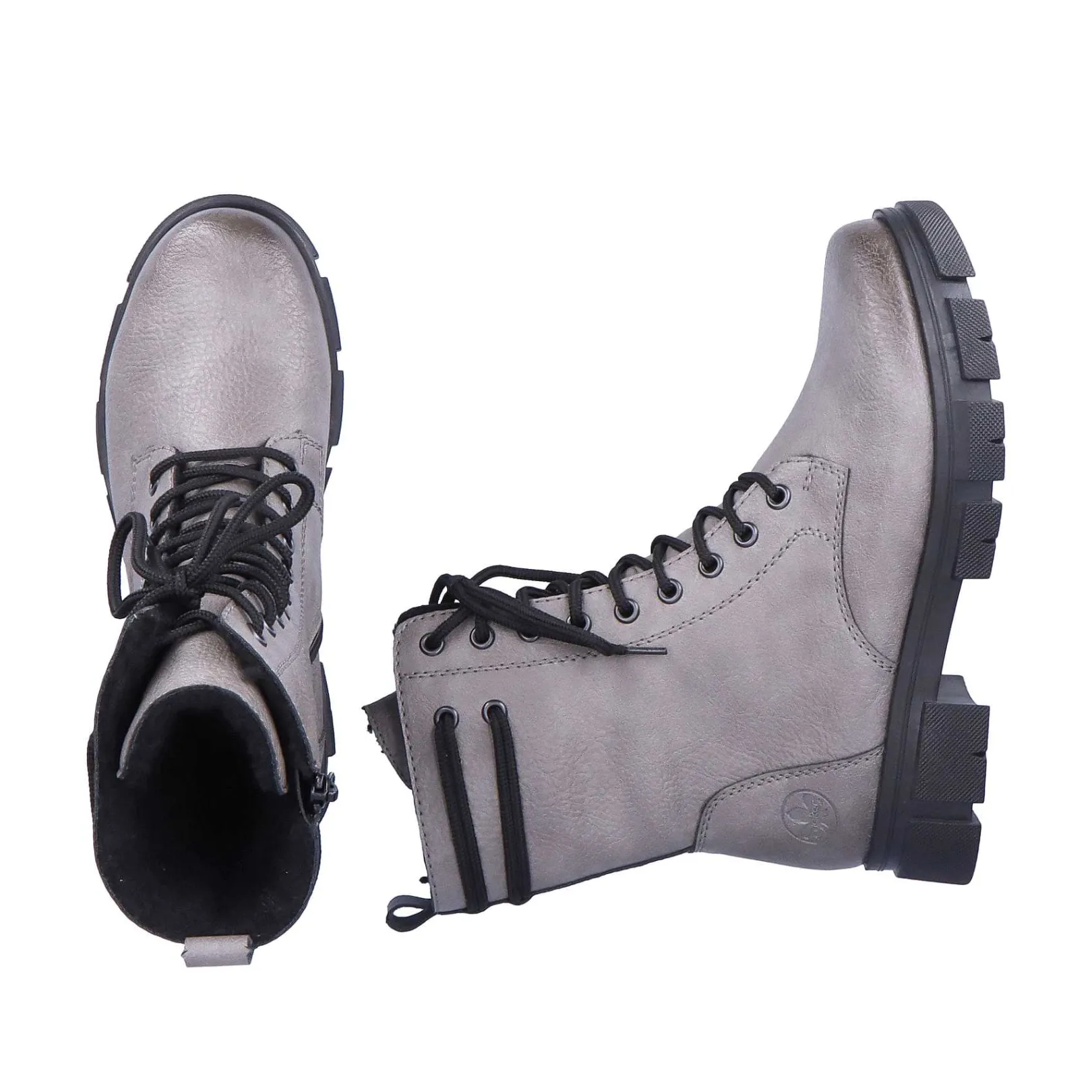 Outlet Women'S Biker Boots Granite Gray Ladies Ankle Boots & Boots