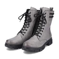 Outlet Women'S Biker Boots Granite Gray Ladies Ankle Boots & Boots