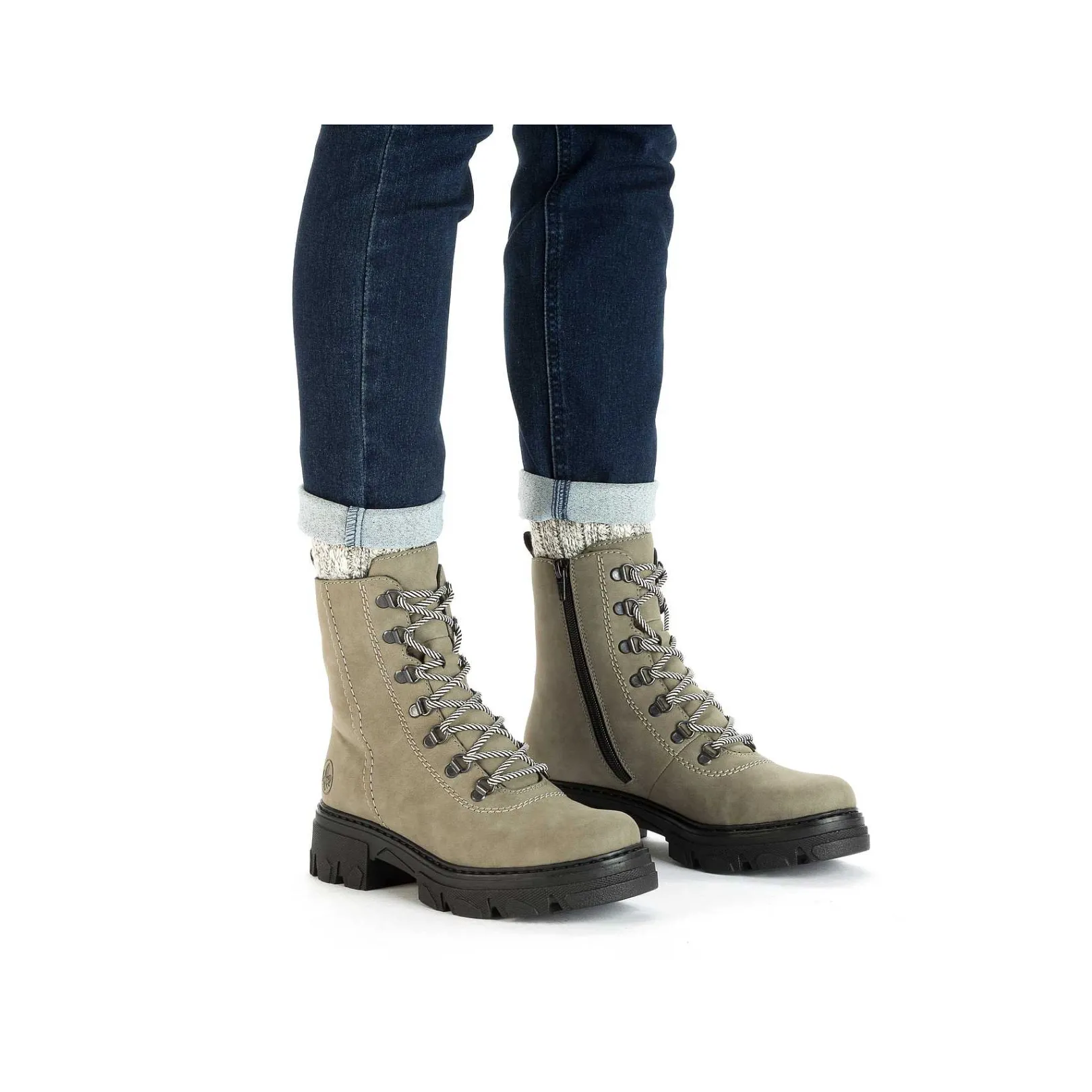 Discount Women'S Biker Boots Mint Green Ladies Ankle Boots & Boots