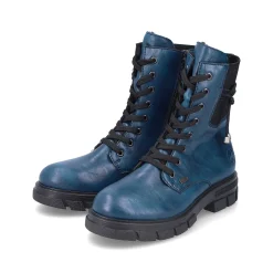 Online Women'S Biker Boots Petrol-Black Ladies Ankle Boots & Boots