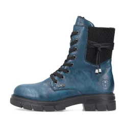 Online Women'S Biker Boots Petrol-Black Ladies Ankle Boots & Boots