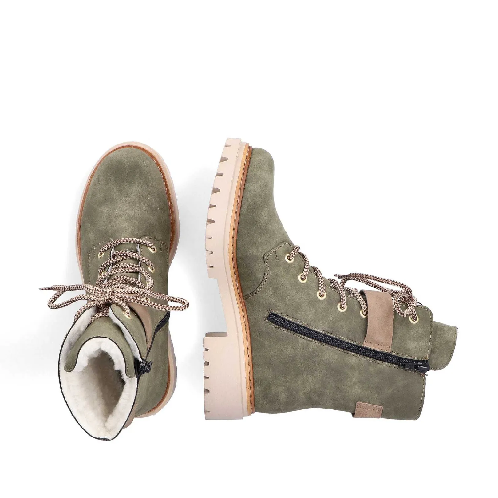 Women'S Biker Boots Leaf Green Ladies Ankle Boots & Boots