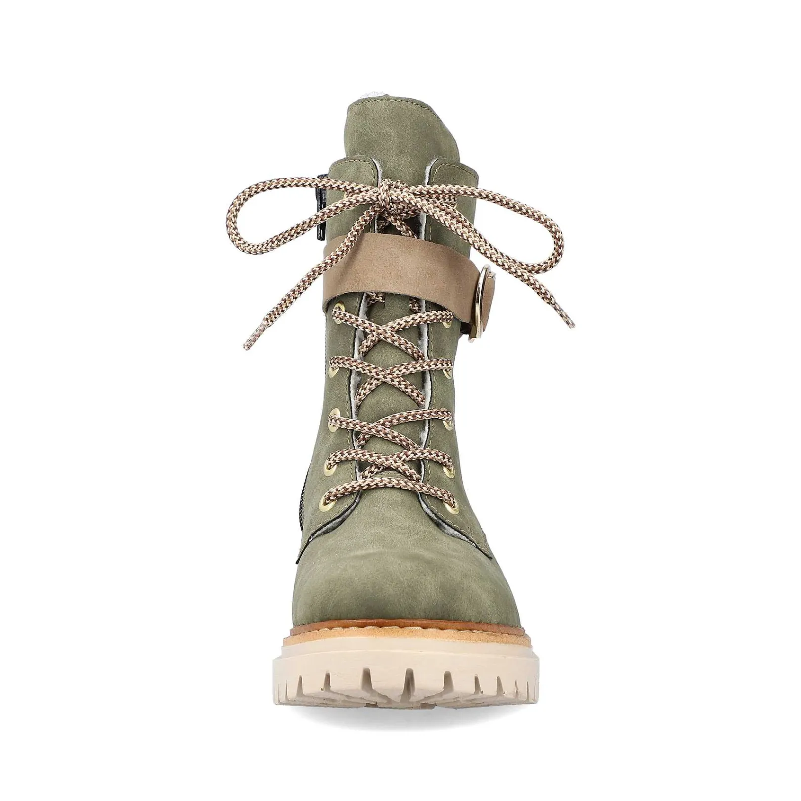 Women'S Biker Boots Leaf Green Ladies Ankle Boots & Boots