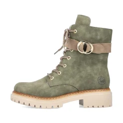 Women'S Biker Boots Leaf Green Ladies Ankle Boots & Boots