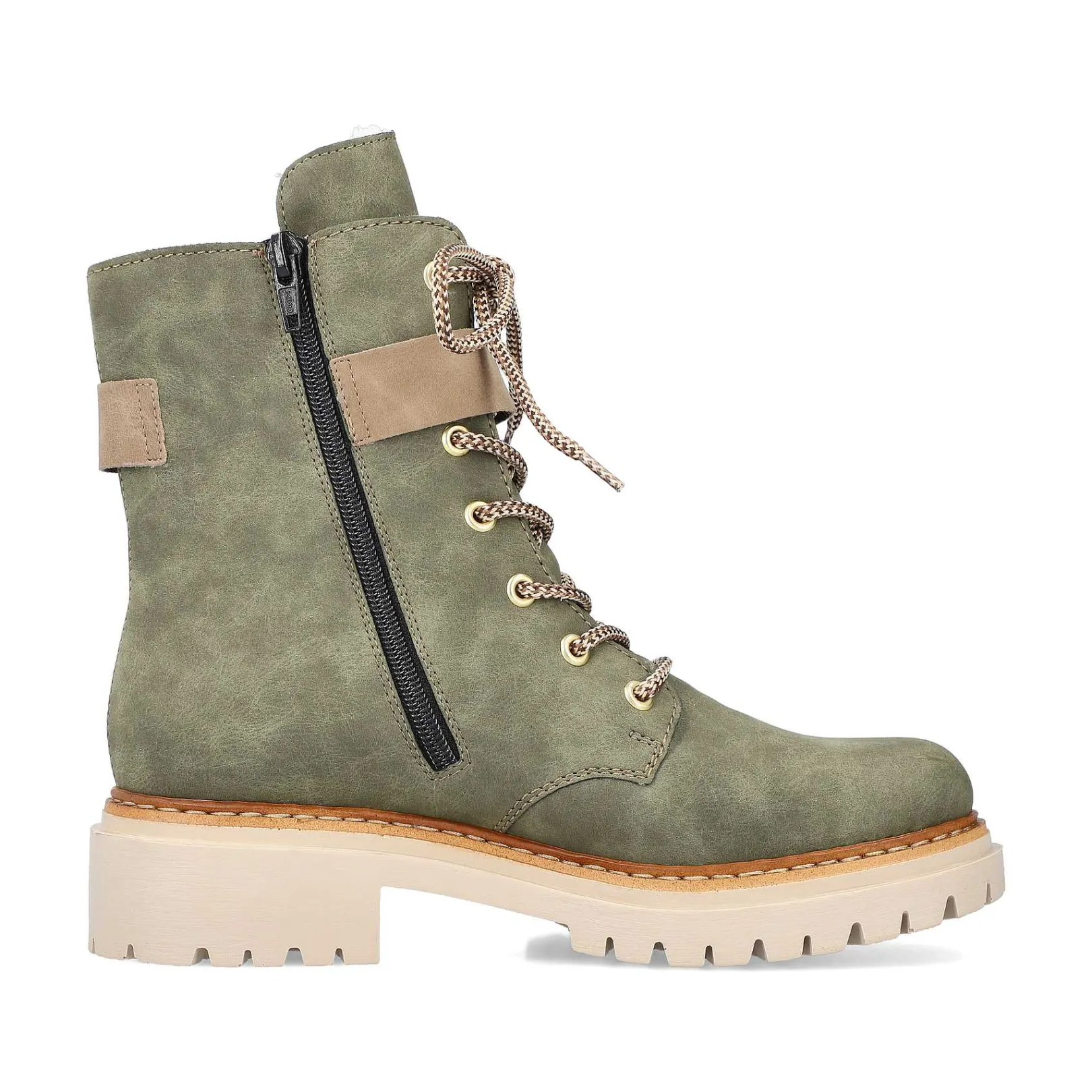 Women'S Biker Boots Leaf Green Ladies Ankle Boots & Boots