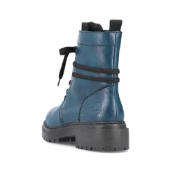 New Women'S Biker Boots Cyan Blue Ladies Ankle Boots & Boots
