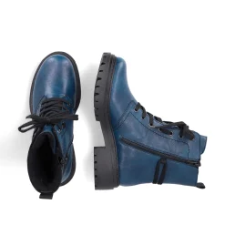 New Women'S Biker Boots Cyan Blue Ladies Ankle Boots & Boots