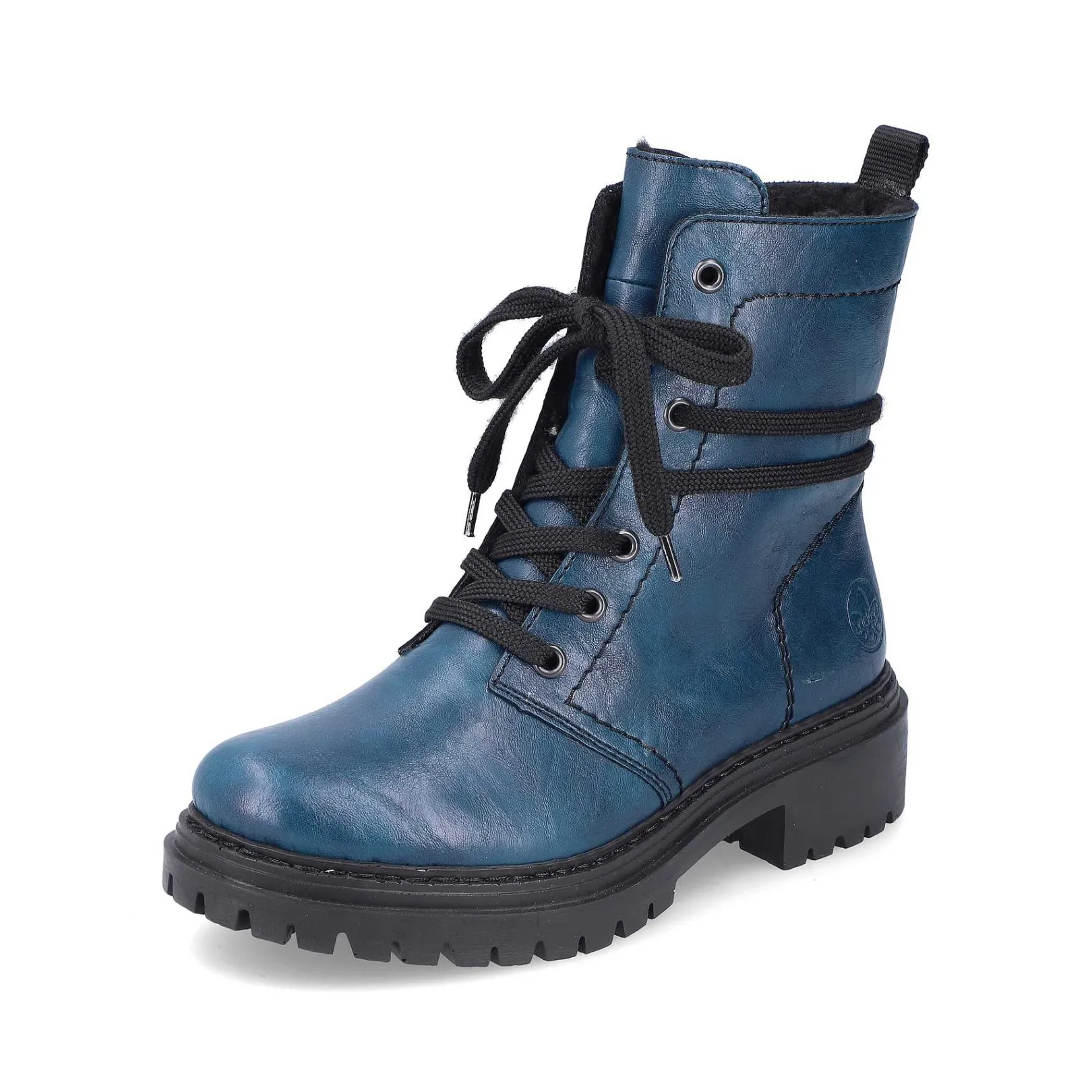 New Women'S Biker Boots Cyan Blue Ladies Ankle Boots & Boots