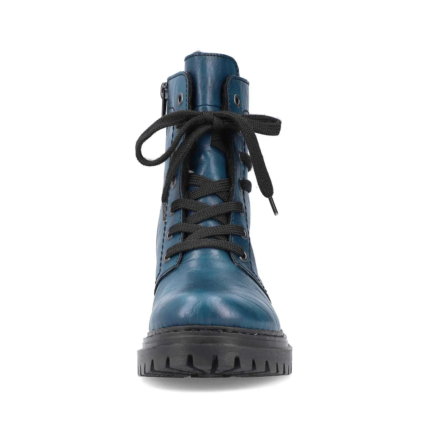 New Women'S Biker Boots Cyan Blue Ladies Ankle Boots & Boots