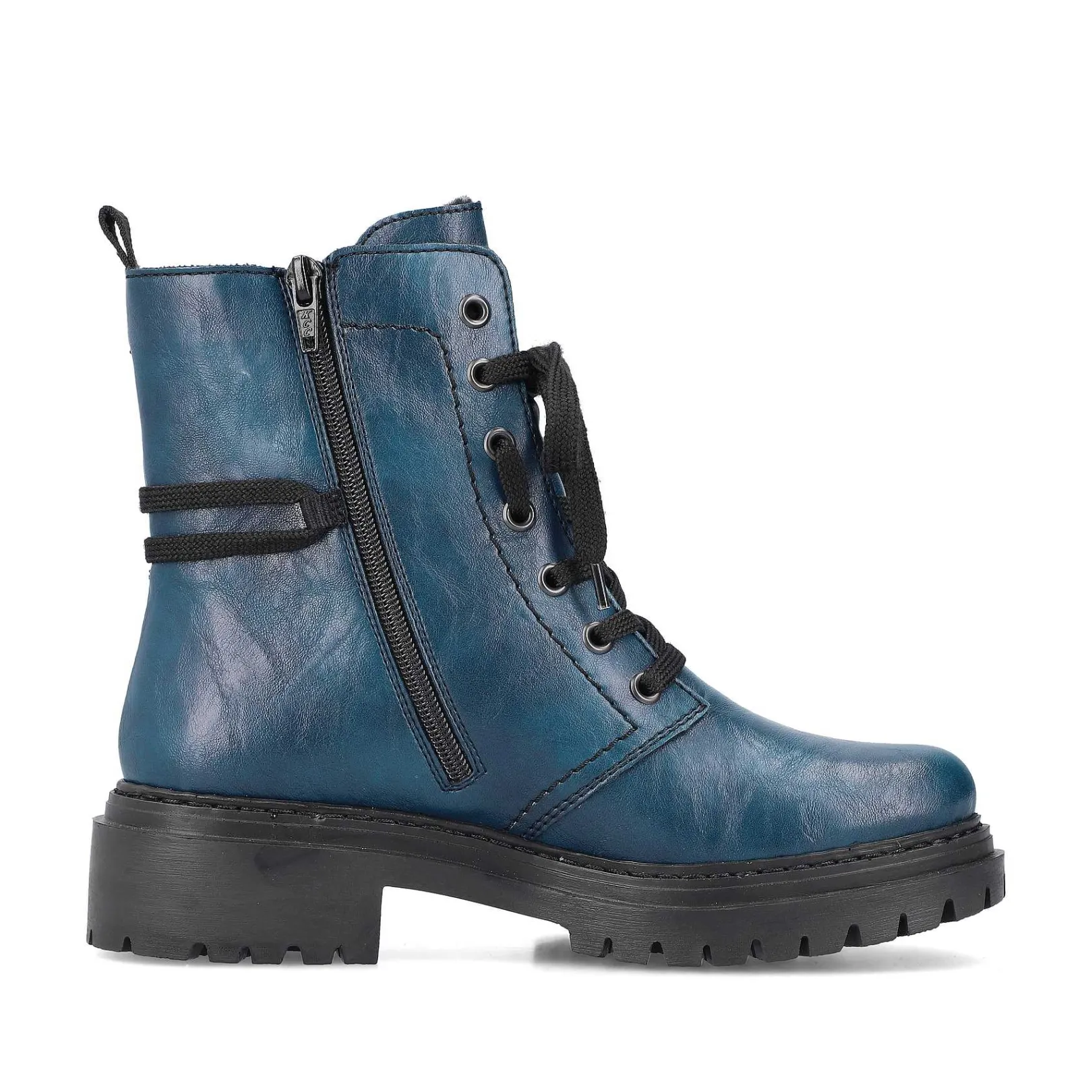 New Women'S Biker Boots Cyan Blue Ladies Ankle Boots & Boots