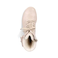 Sale Women'S Biker Boots Cream Beige Ladies Ankle Boots & Boots