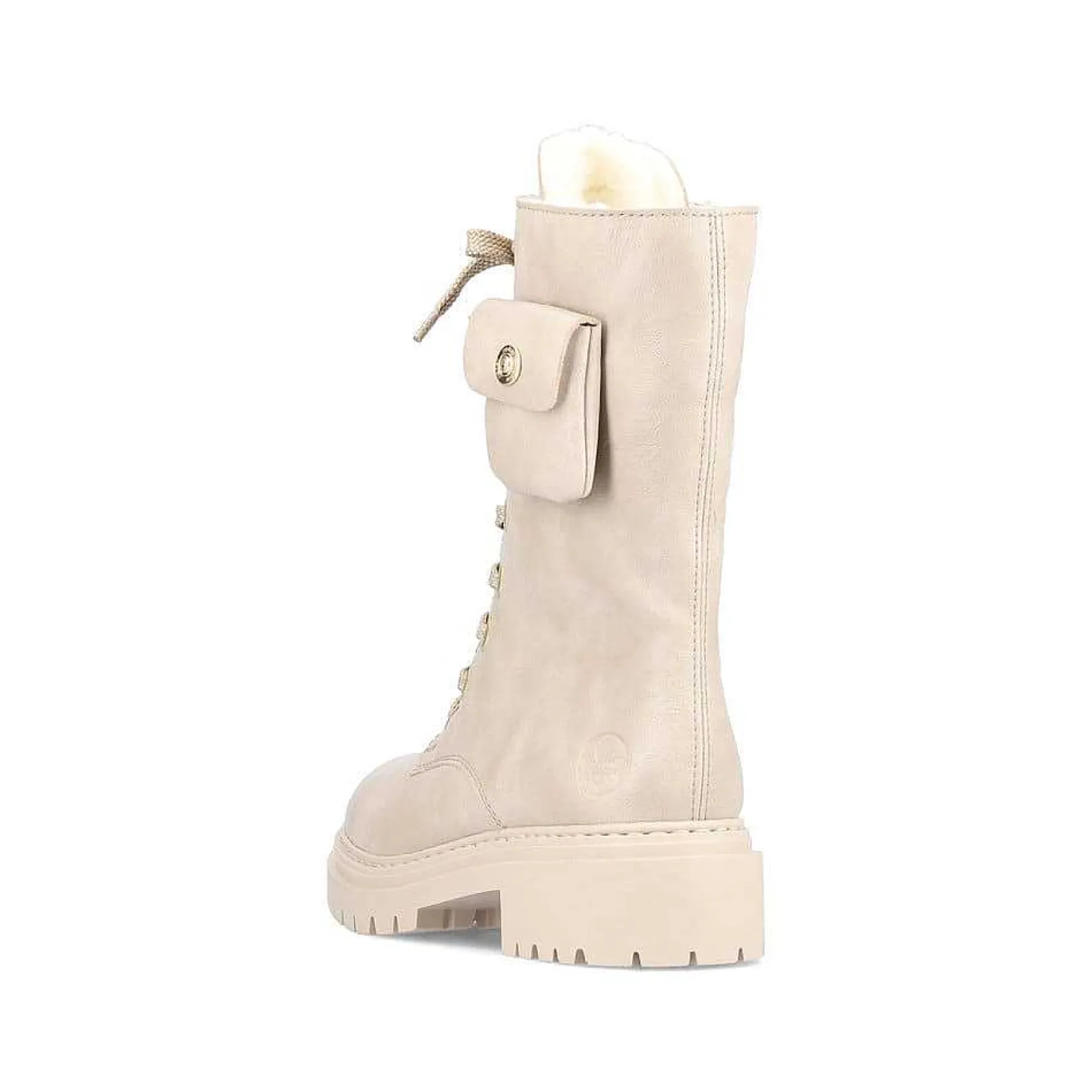 Sale Women'S Biker Boots Cream Beige Ladies Ankle Boots & Boots