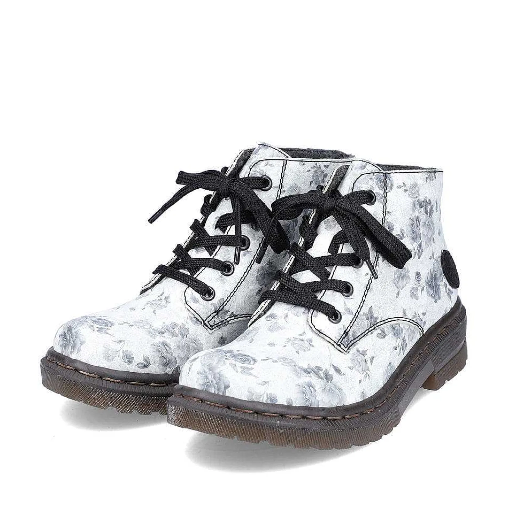 Hot Women'S Biker Boots Silver White Ladies Ankle Boots & Boots