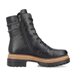 Women'S Biker Boots Asphalt Black Ladies Ankle Boots & Boots